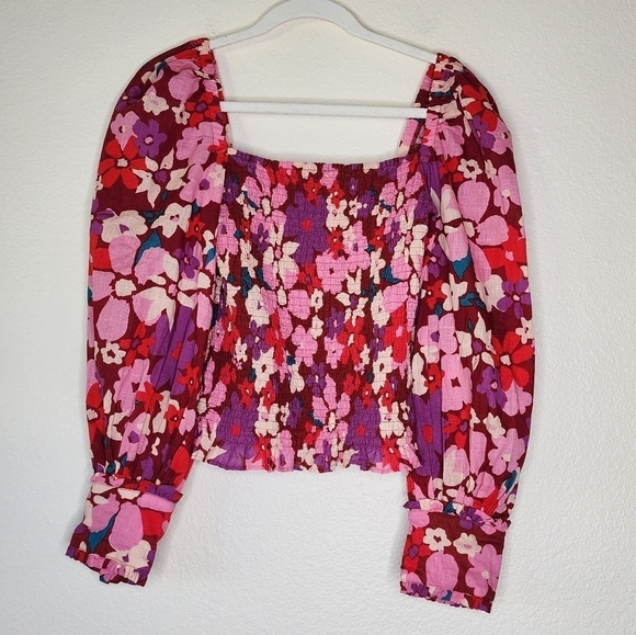 Free People Ariana Printed Top S - Picture 4 of 9